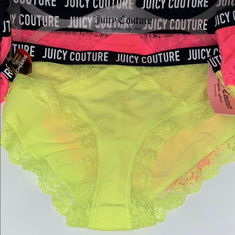 🌸NWT Juicy Couture 3 pack neon lace undies